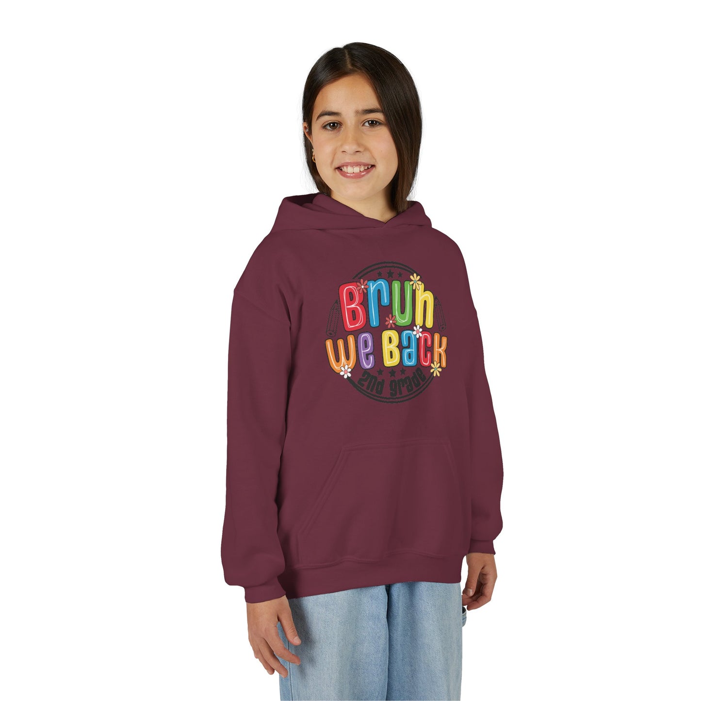 Brightly Colored Youth Hoodie for Back to School, Grade Celebration, Fun Gift for Students, Cozy Sweatshirt