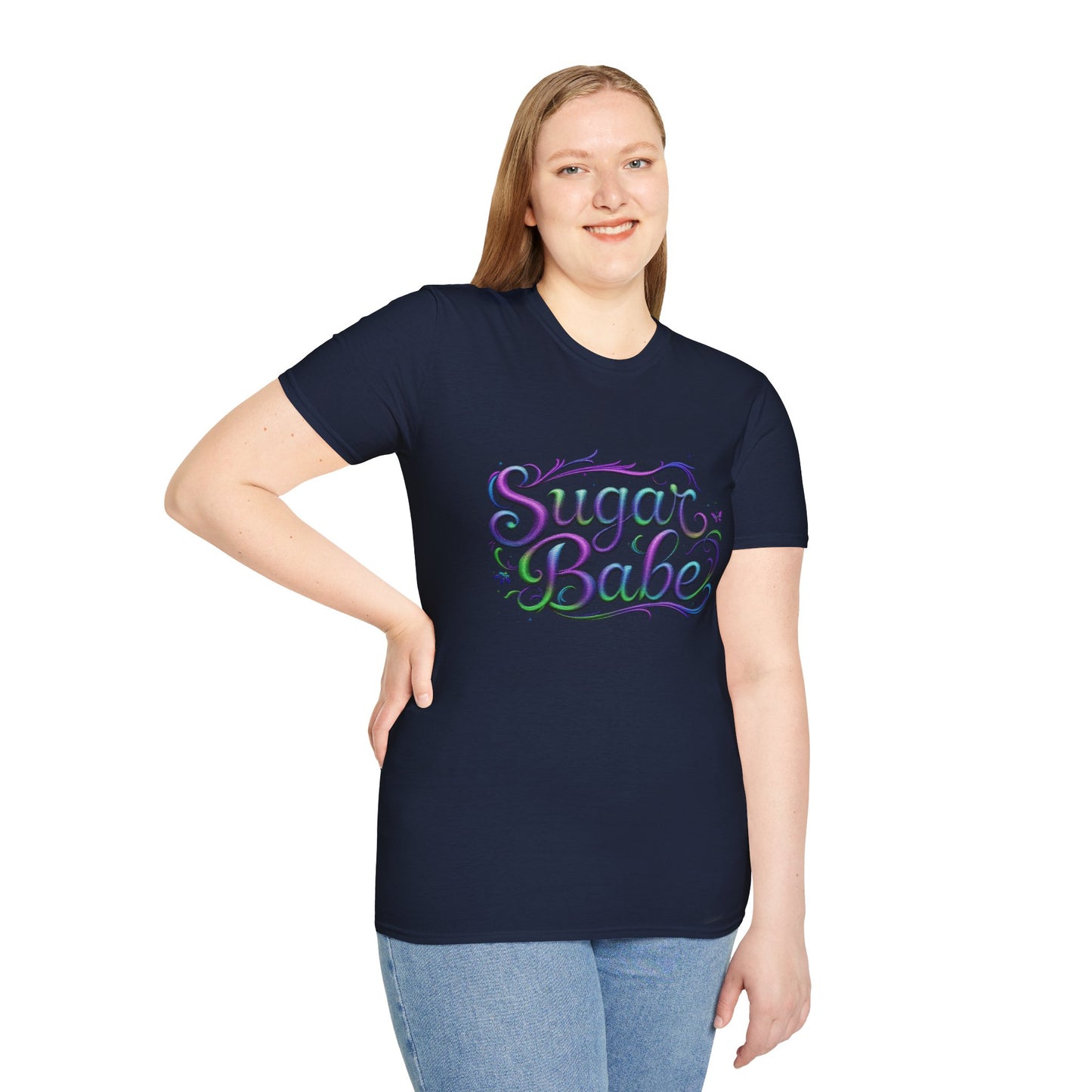 Sugar Babe Unisex Softstyle T-Shirt, Cute Graphic Tee, Casual Wear, Gift for Her, Spring Fashion, Trendy Top