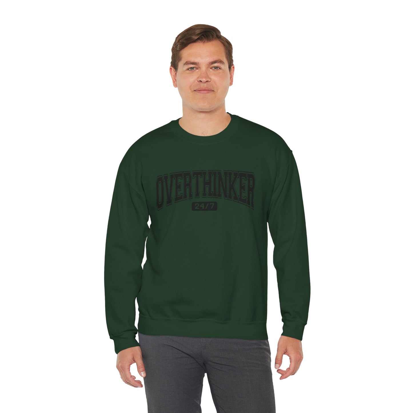 Oversized Overthinker Sweatshirt for Comfort Lovers, Casual Style, Great Gift for Thinkers, Cozy Crewneck for All Occasions