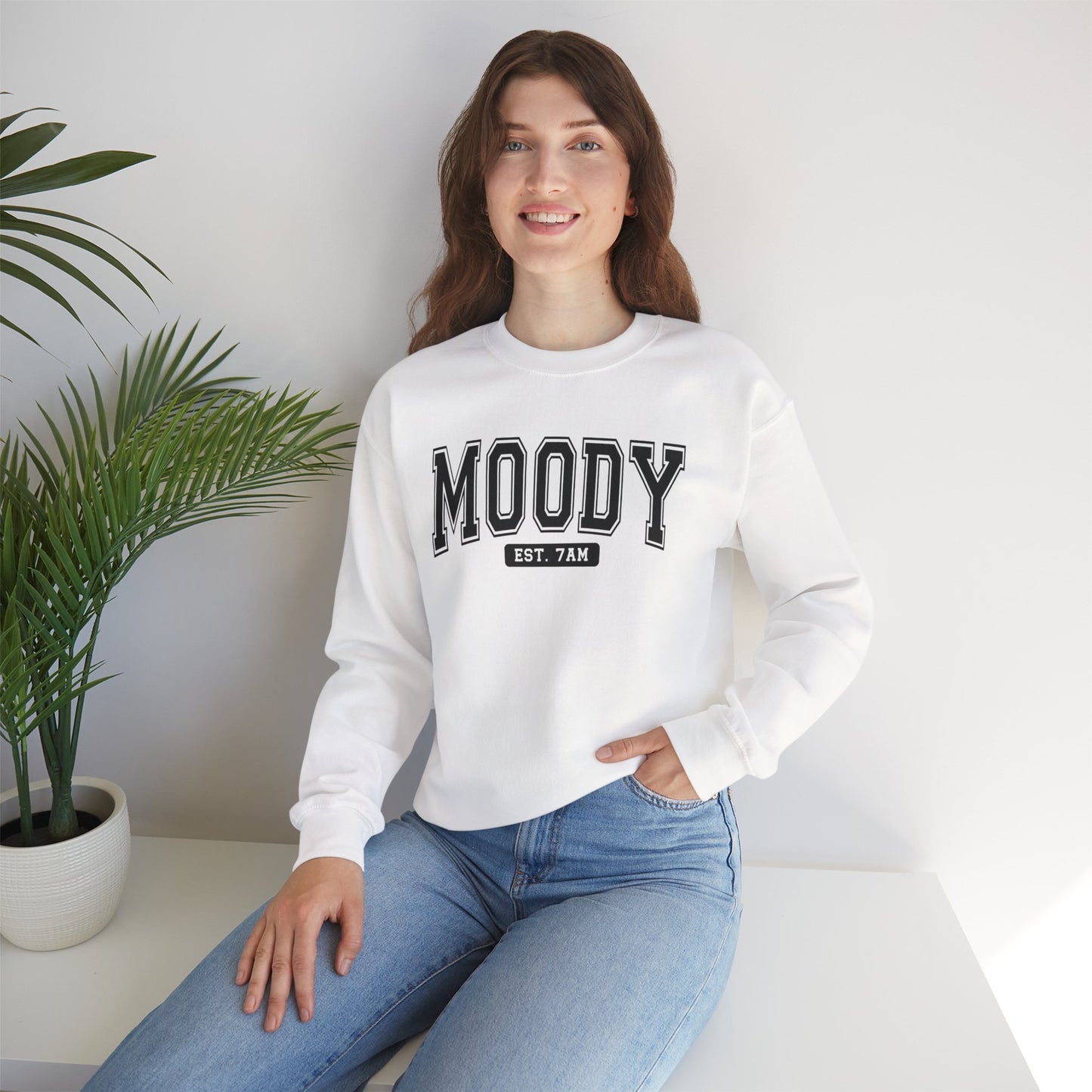 Moody Crewneck Sweatshirt for Every Mood, Cozy Layer for Fall, Gift for Friends, Casual Style, Unisex Fashion