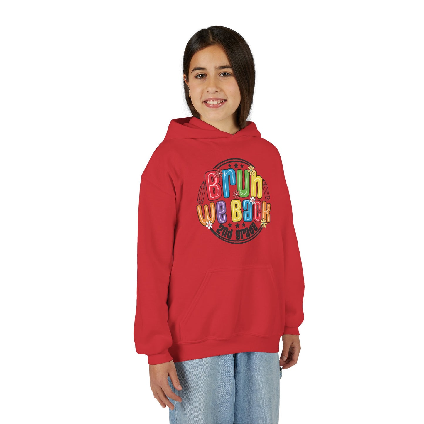 Brightly Colored Youth Hoodie for Back to School, Grade Celebration, Fun Gift for Students, Cozy Sweatshirt