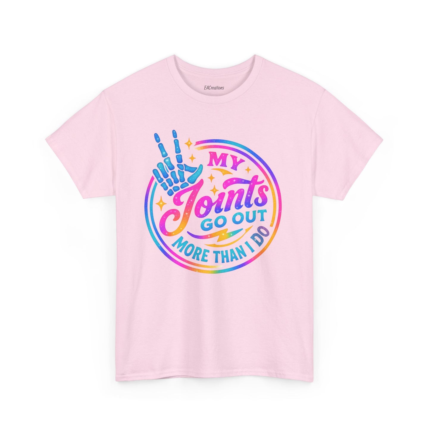 My Joints Go Out Unisex Heavy Cotton Tee, Humor Tee, Gift for Joint Pain Relief, Funny Tee for Seniors, Relaxed Fit, Wellness Gift