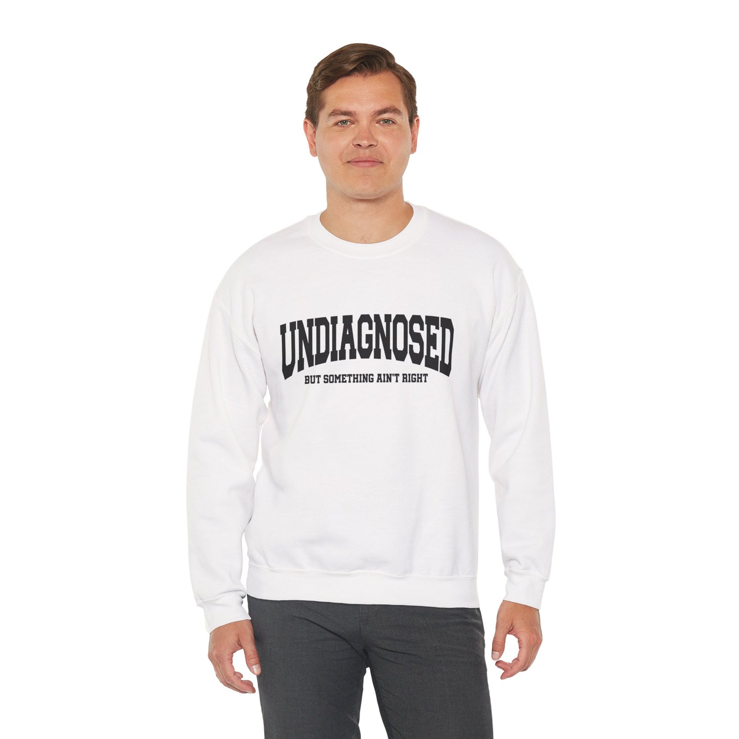 Unisex Heavy Blend™ Crewneck Sweatshirt - Undiagnosed, Comfort Wear, Mental Health Awareness Gift, Cozy Apparel, Self-care Sweater