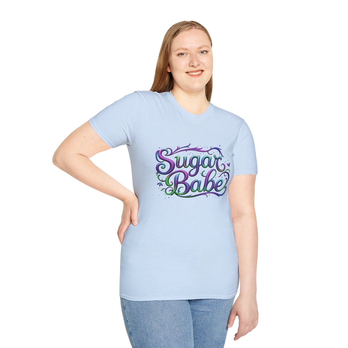 Sugar Babe Unisex Softstyle T-Shirt, Cute Graphic Tee, Casual Wear, Gift for Her, Spring Fashion, Trendy Top