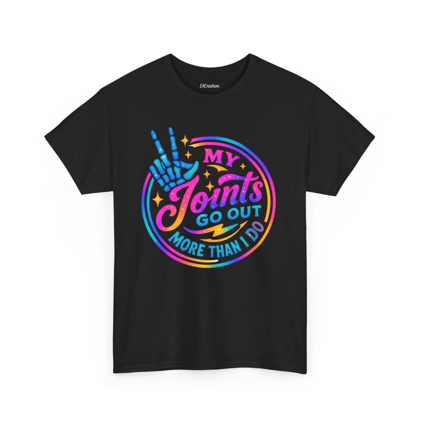 My Joints Go Out Unisex Heavy Cotton Tee, Humor Tee, Gift for Joint Pain Relief, Funny Tee for Seniors, Relaxed Fit, Wellness Gift