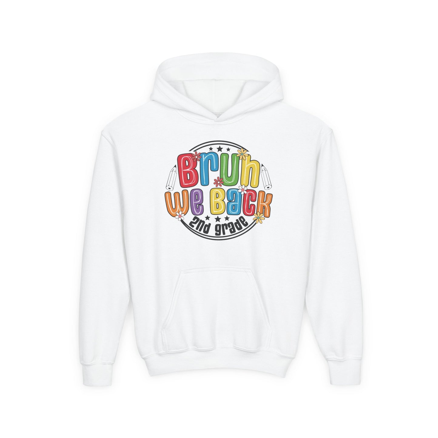 Brightly Colored Youth Hoodie for Back to School, Grade Celebration, Fun Gift for Students, Cozy Sweatshirt