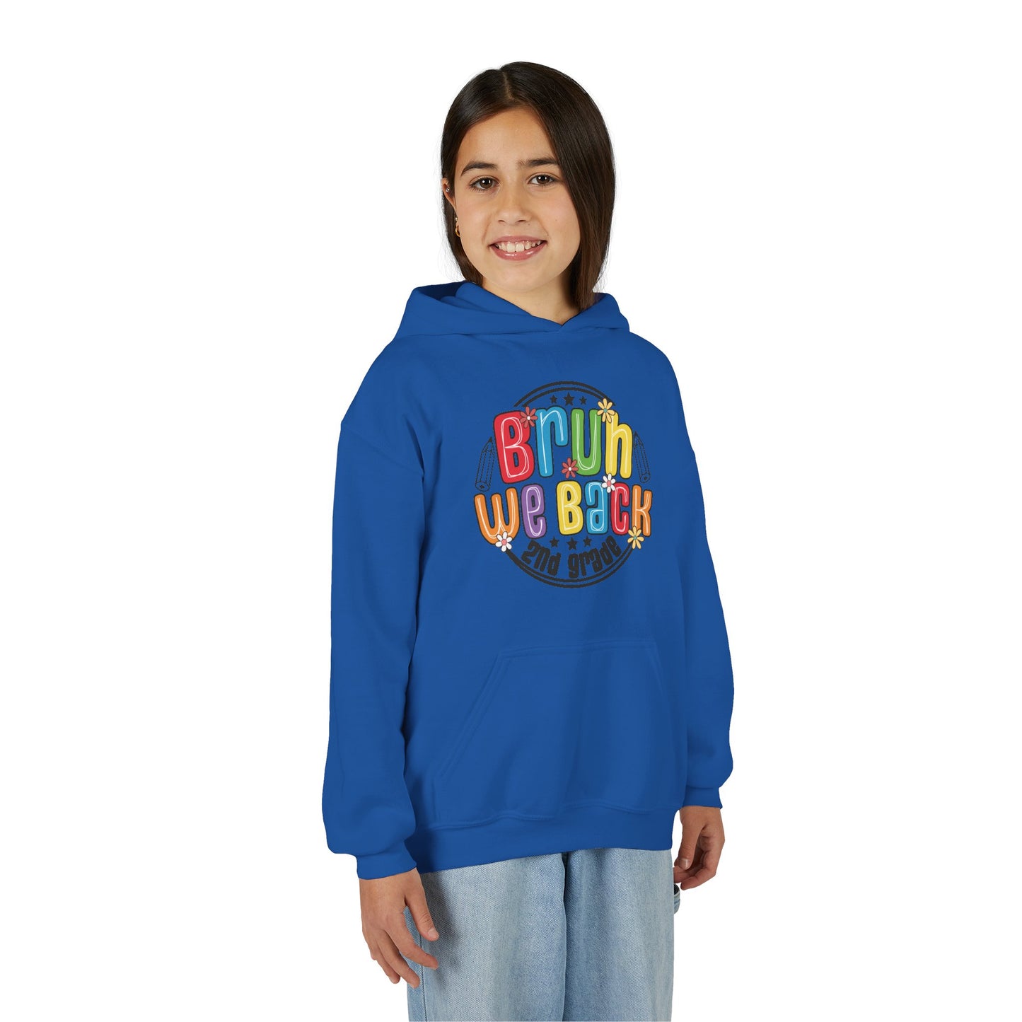 Brightly Colored Youth Hoodie for Back to School, Grade Celebration, Fun Gift for Students, Cozy Sweatshirt