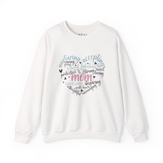 Heartfelt Mom Sweatshirt - Cozy Gift for Mother’s Day, Birthday, Casual Wear, Family Time, Inspirational Apparel