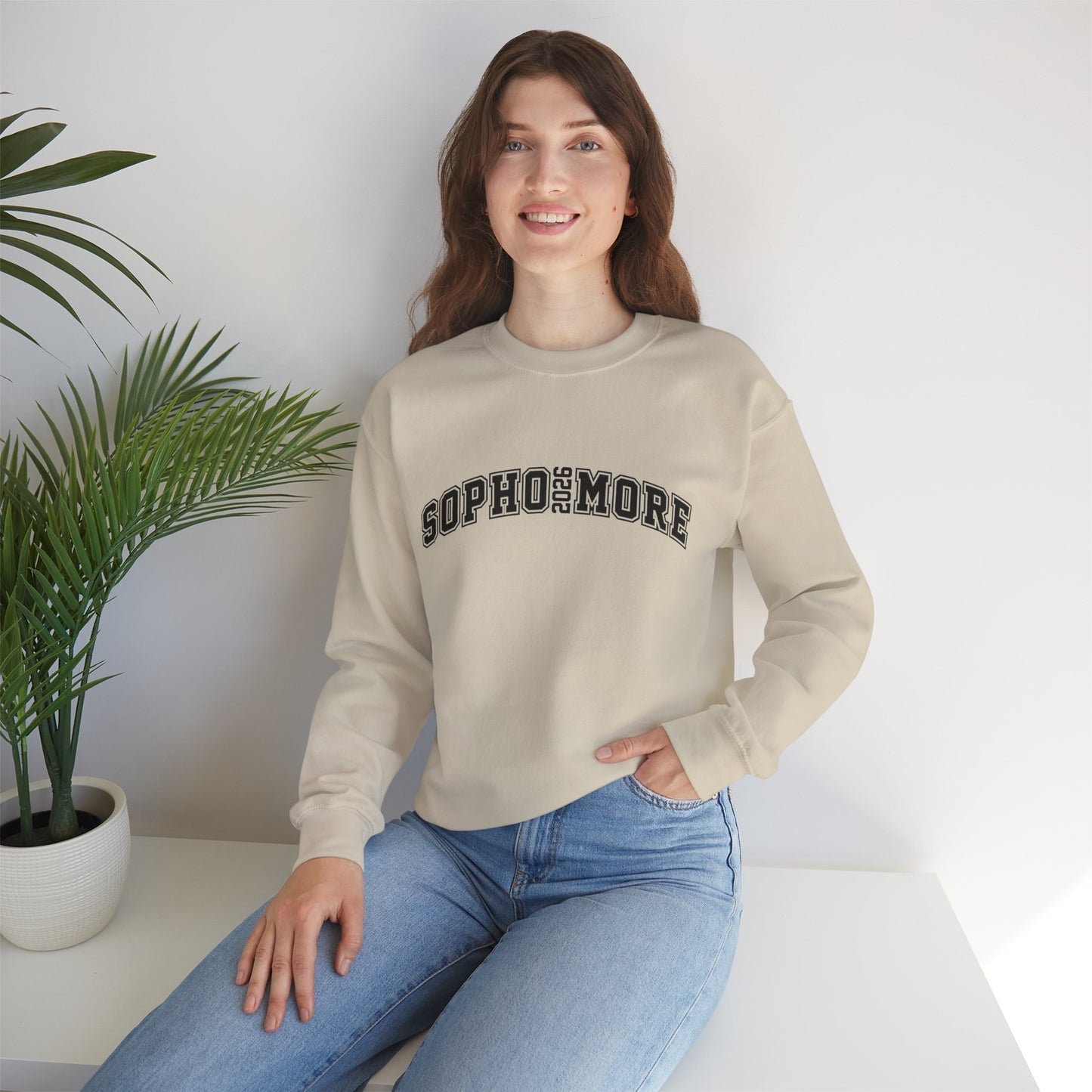Sophomore Unisex Crewneck Sweatshirt, College Apparel, Graduation Gifts, Back to School Outfit, Cozy Casualwear, Trendy Sweatshirt