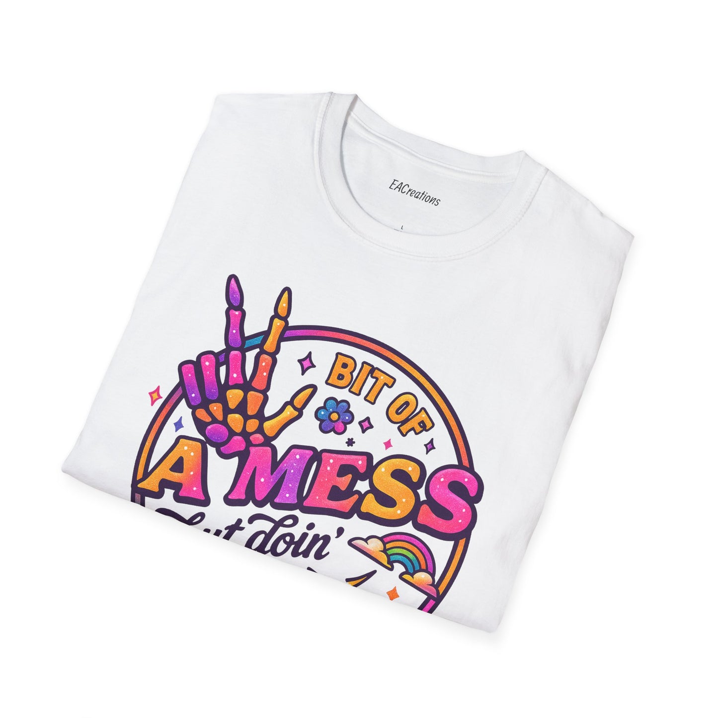 Messy Artist Unisex T-Shirt - A Bit of a Mess but Doin' My Best - Gift for Creative Souls, Art Lovers, Birthday, Funny Tee