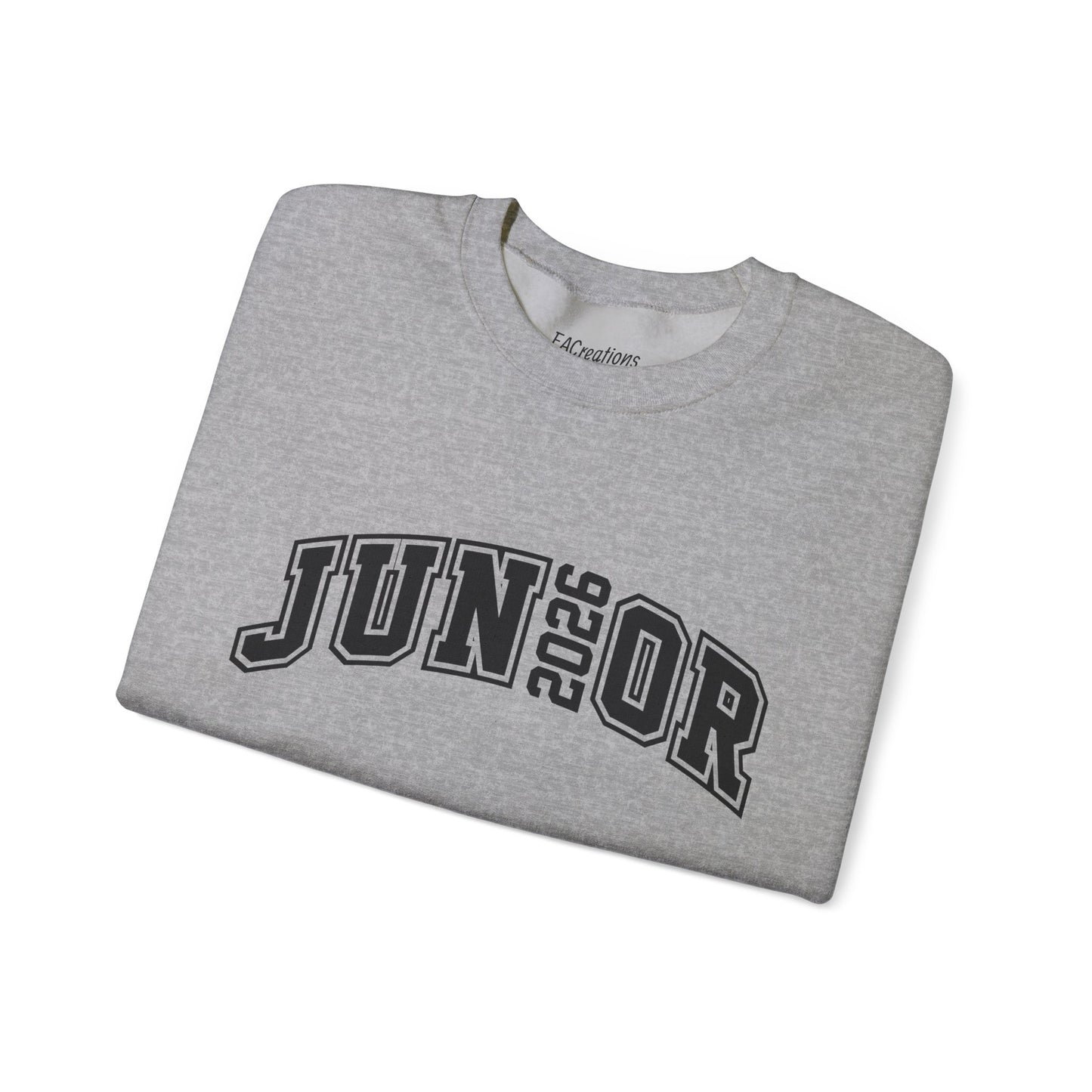 Junior 2026 Crewneck Sweatshirt | Trendy Unisex Gift for Graduates | Cozy Casual Wear | Class of 2026 Apparel | Back to School Fashion