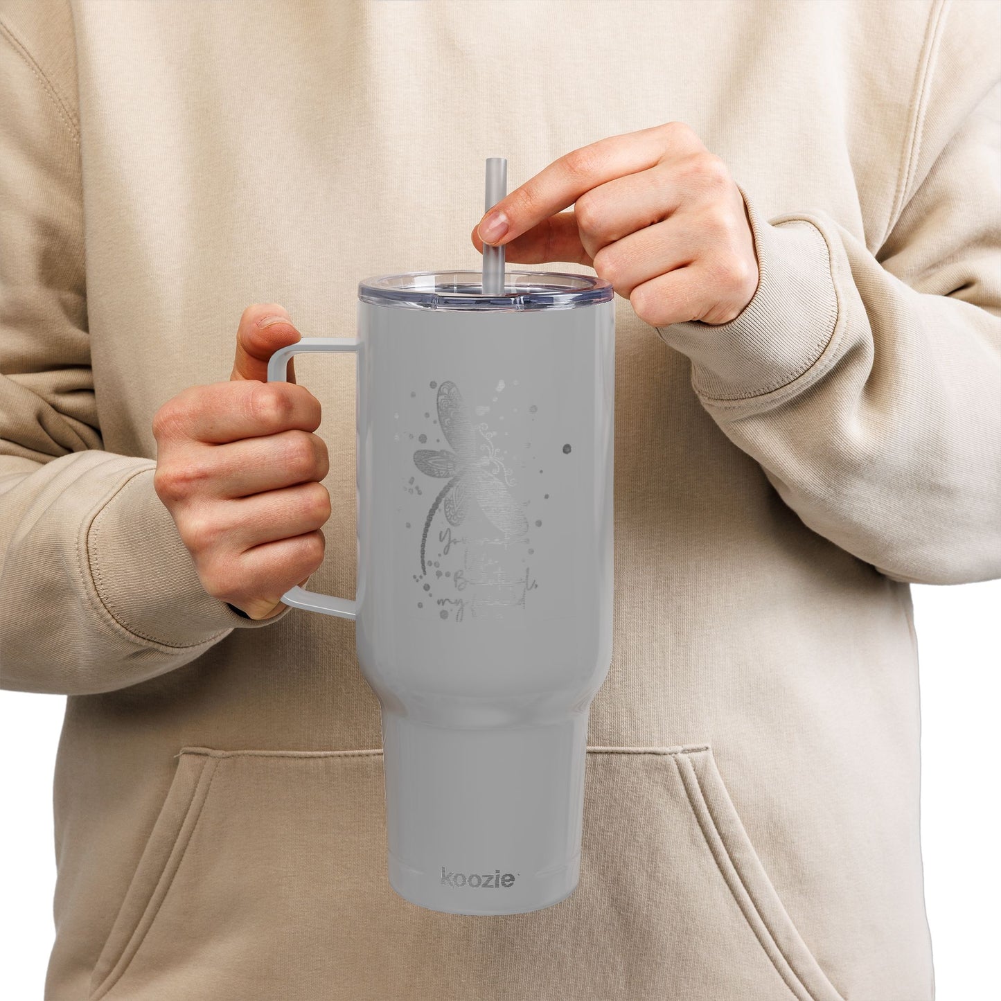 Engraved Dragonfly Insulated Tumbler, 40oz - Perfect For Gifts, Summer BBQs, and Outdoor Adventures