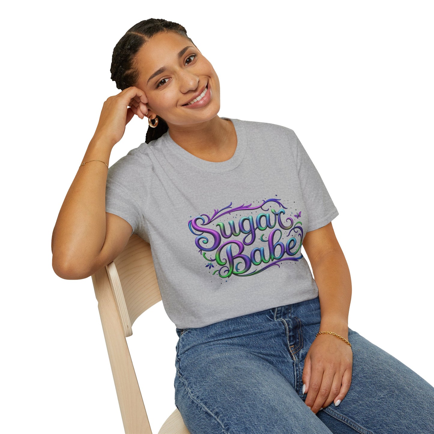 Sugar Babe Unisex Softstyle T-Shirt, Cute Graphic Tee, Casual Wear, Gift for Her, Spring Fashion, Trendy Top
