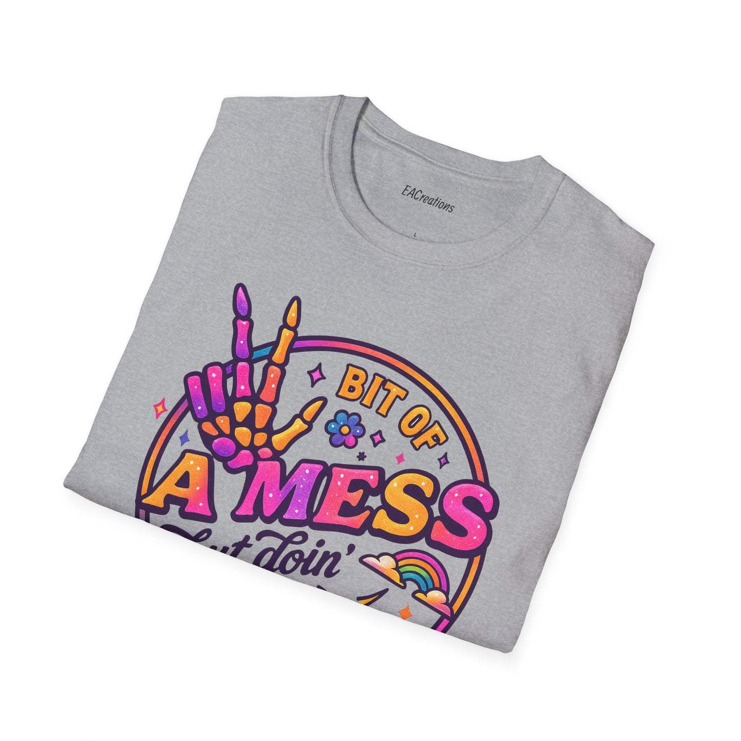 Messy Artist Unisex T-Shirt - A Bit of a Mess but Doin' My Best - Gift for Creative Souls, Art Lovers, Birthday, Funny Tee