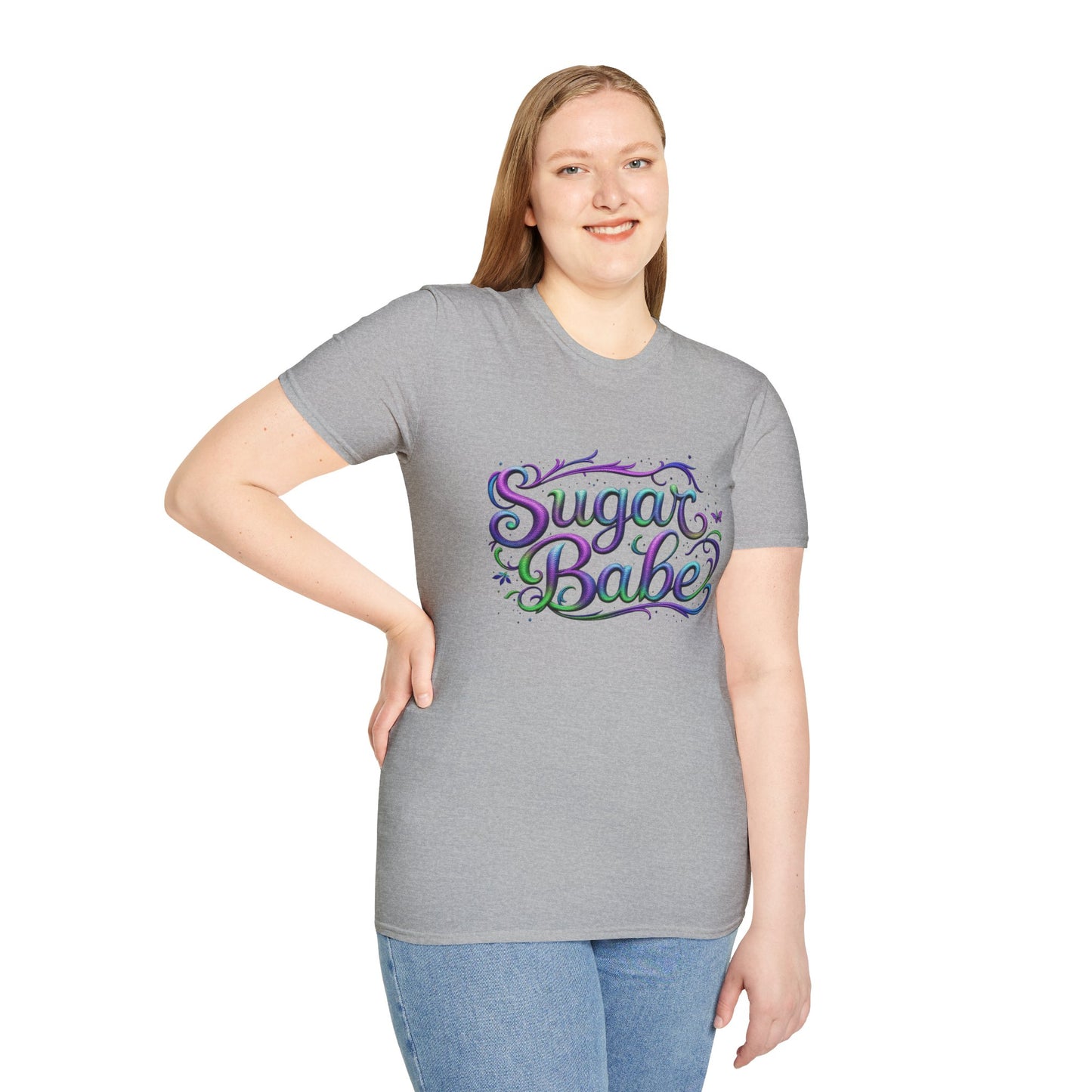 Sugar Babe Unisex Softstyle T-Shirt, Cute Graphic Tee, Casual Wear, Gift for Her, Spring Fashion, Trendy Top