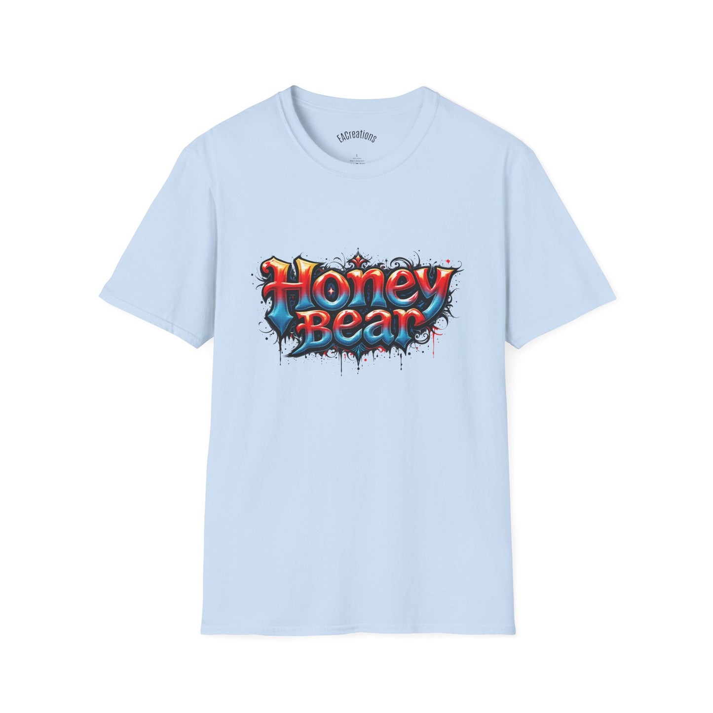 Honey Bear Graphic T-Shirt, Unisex Tee, Cool Casual Wear, Gift for Bear Lovers, Streetwear Style, Trendy Summer Top
