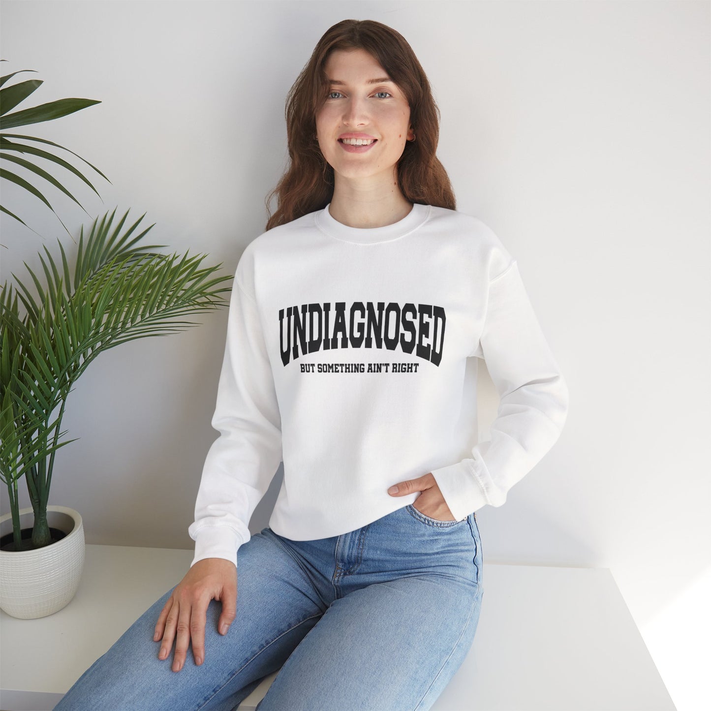 Unisex Heavy Blend™ Crewneck Sweatshirt - Undiagnosed, Comfort Wear, Mental Health Awareness Gift, Cozy Apparel, Self-care Sweater