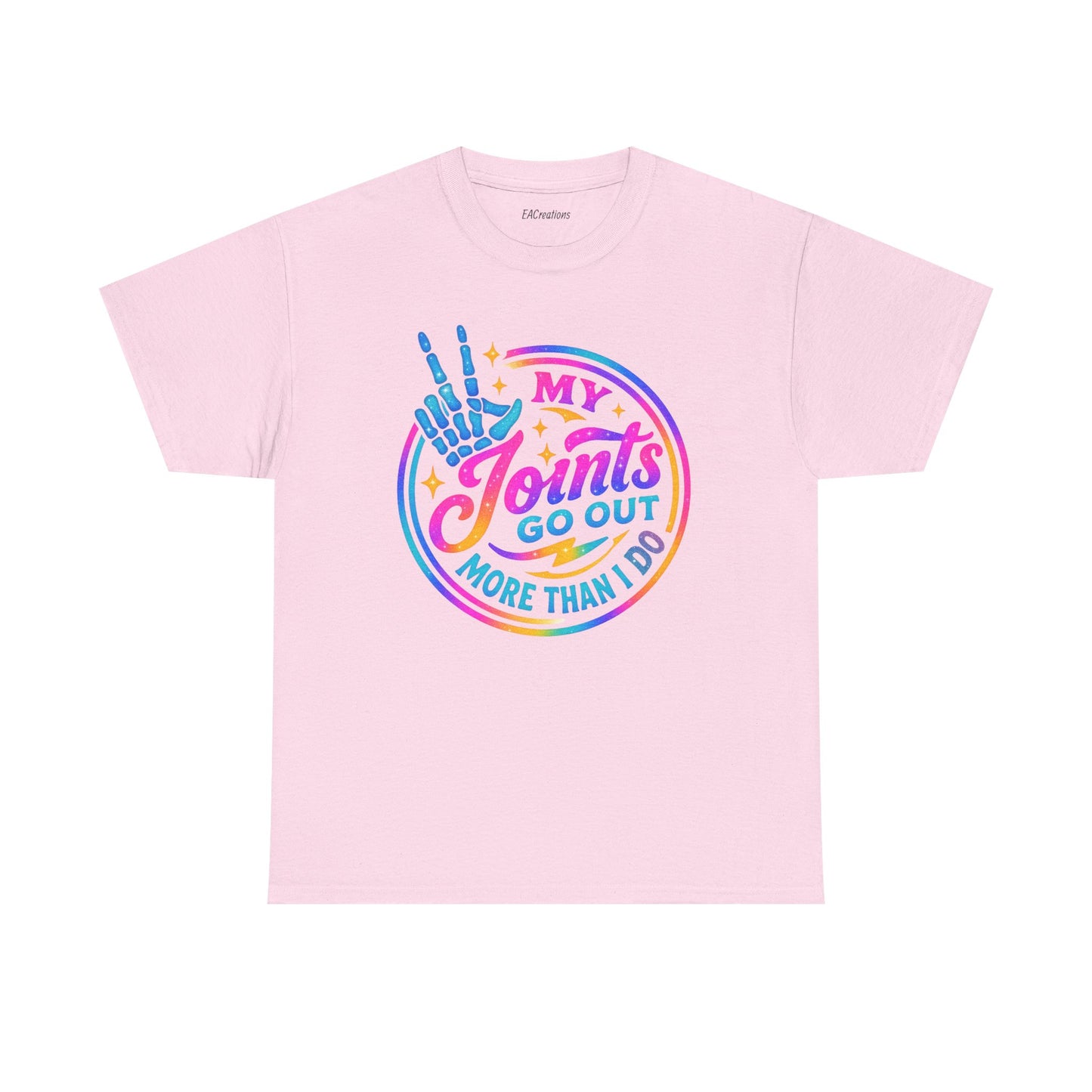 My Joints Go Out Unisex Heavy Cotton Tee, Humor Tee, Gift for Joint Pain Relief, Funny Tee for Seniors, Relaxed Fit, Wellness Gift