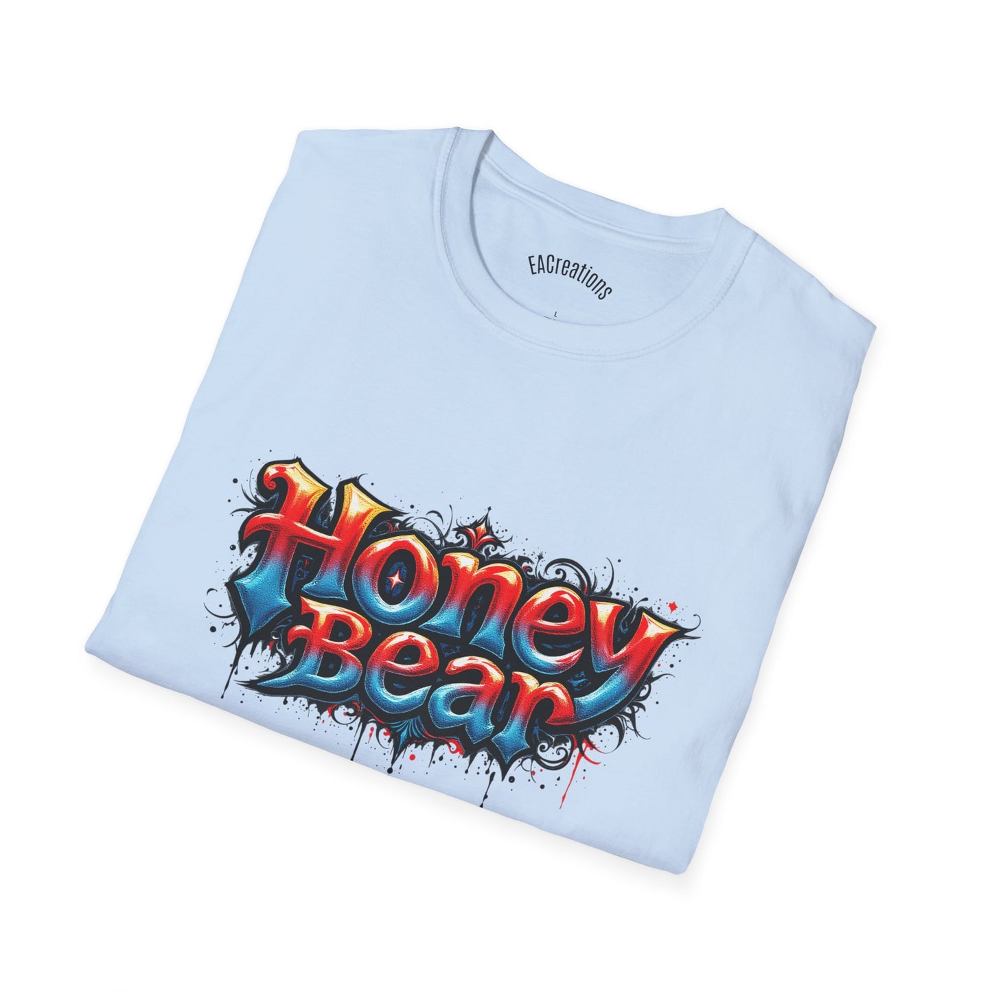 Honey Bear Graphic T-Shirt, Unisex Tee, Cool Casual Wear, Gift for Bear Lovers, Streetwear Style, Trendy Summer Top