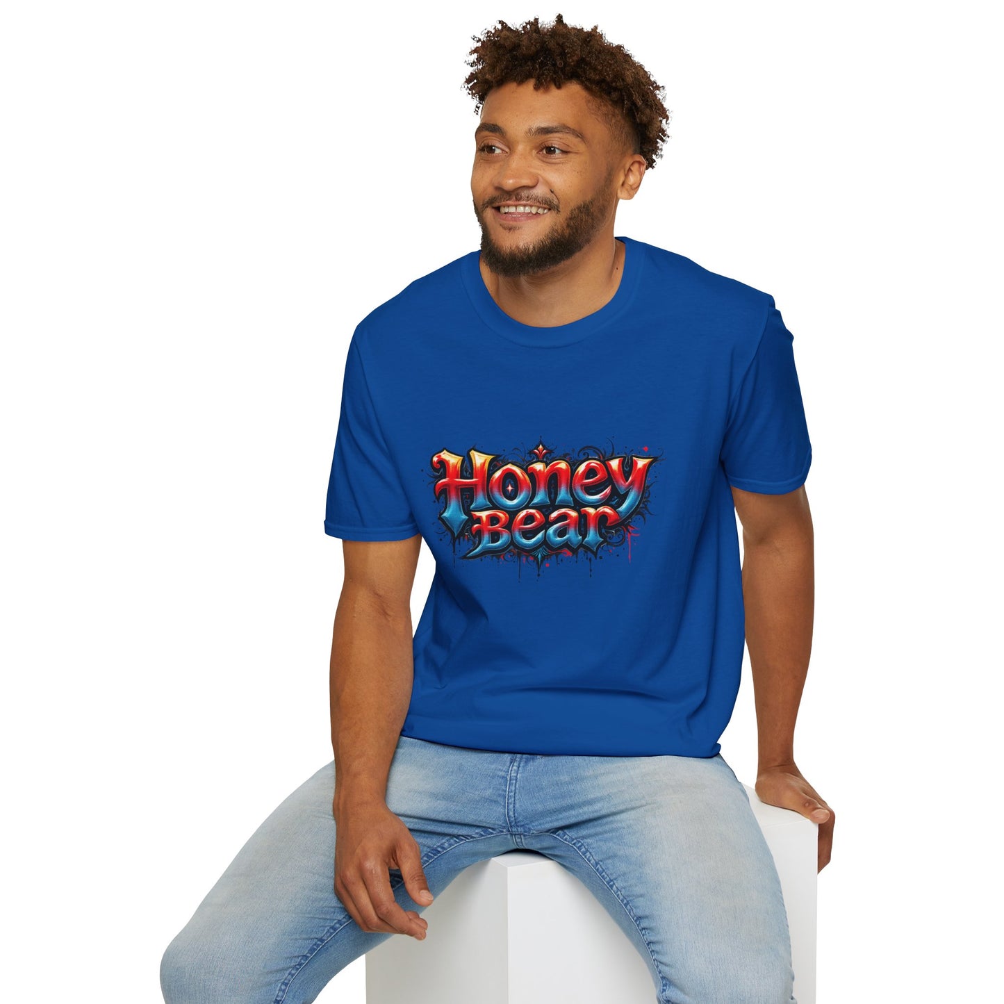Honey Bear Graphic T-Shirt, Unisex Tee, Cool Casual Wear, Gift for Bear Lovers, Streetwear Style, Trendy Summer Top