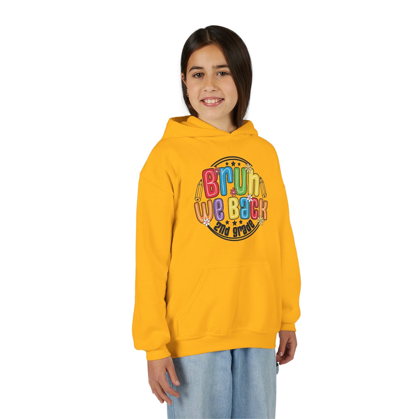 Brightly Colored Youth Hoodie for Back to School, Grade Celebration, Fun Gift for Students, Cozy Sweatshirt