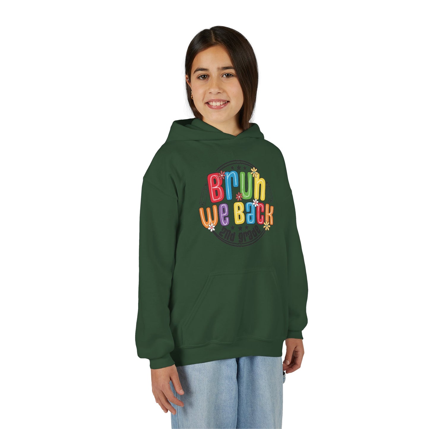 Brightly Colored Youth Hoodie for Back to School, Grade Celebration, Fun Gift for Students, Cozy Sweatshirt