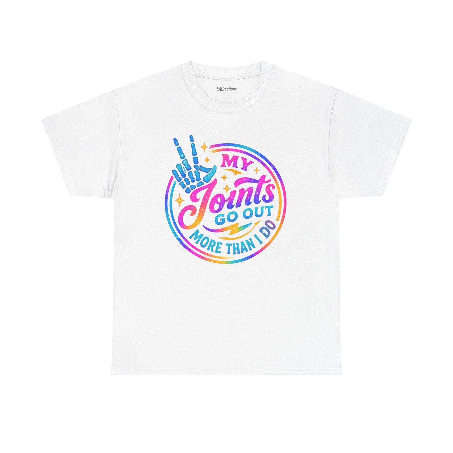 My Joints Go Out Unisex Heavy Cotton Tee, Humor Tee, Gift for Joint Pain Relief, Funny Tee for Seniors, Relaxed Fit, Wellness Gift