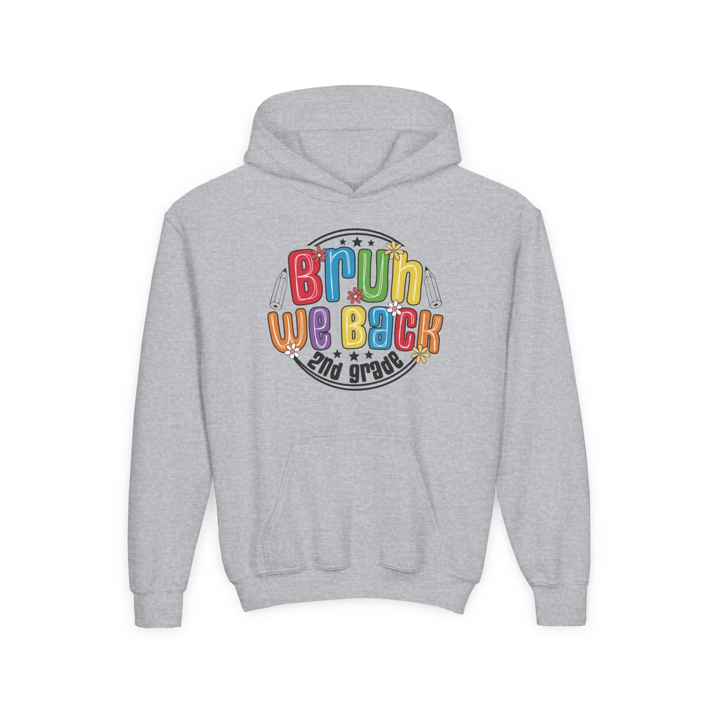 Brightly Colored Youth Hoodie for Back to School, Grade Celebration, Fun Gift for Students, Cozy Sweatshirt