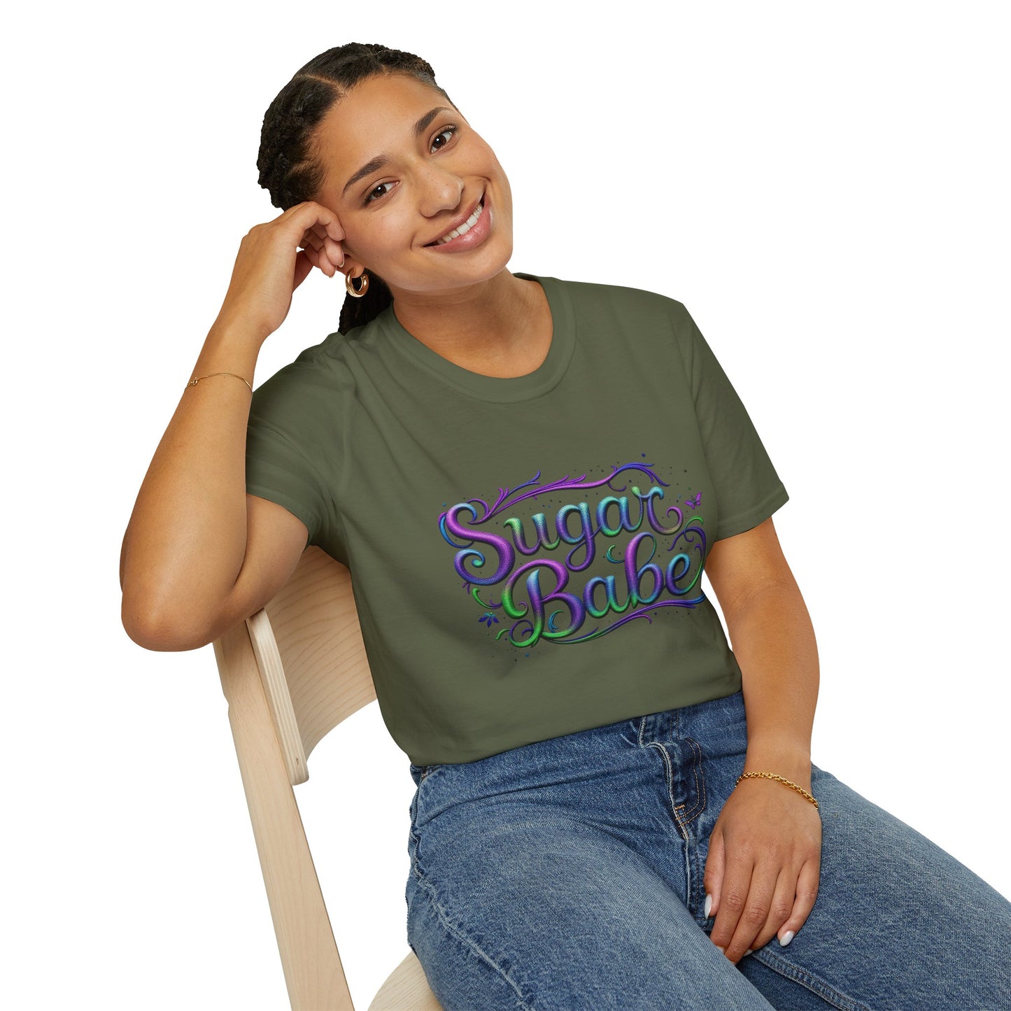 Sugar Babe Unisex Softstyle T-Shirt, Cute Graphic Tee, Casual Wear, Gift for Her, Spring Fashion, Trendy Top