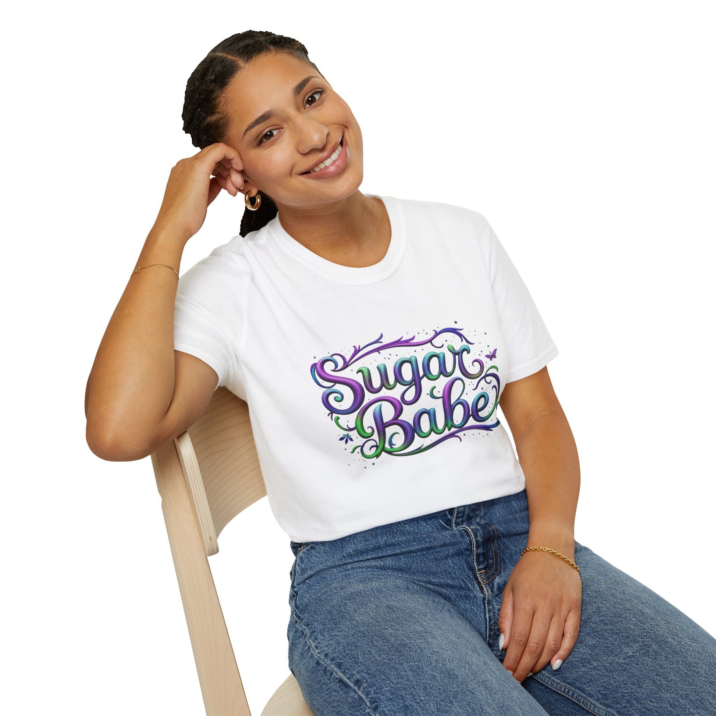 Sugar Babe Unisex Softstyle T-Shirt, Cute Graphic Tee, Casual Wear, Gift for Her, Spring Fashion, Trendy Top