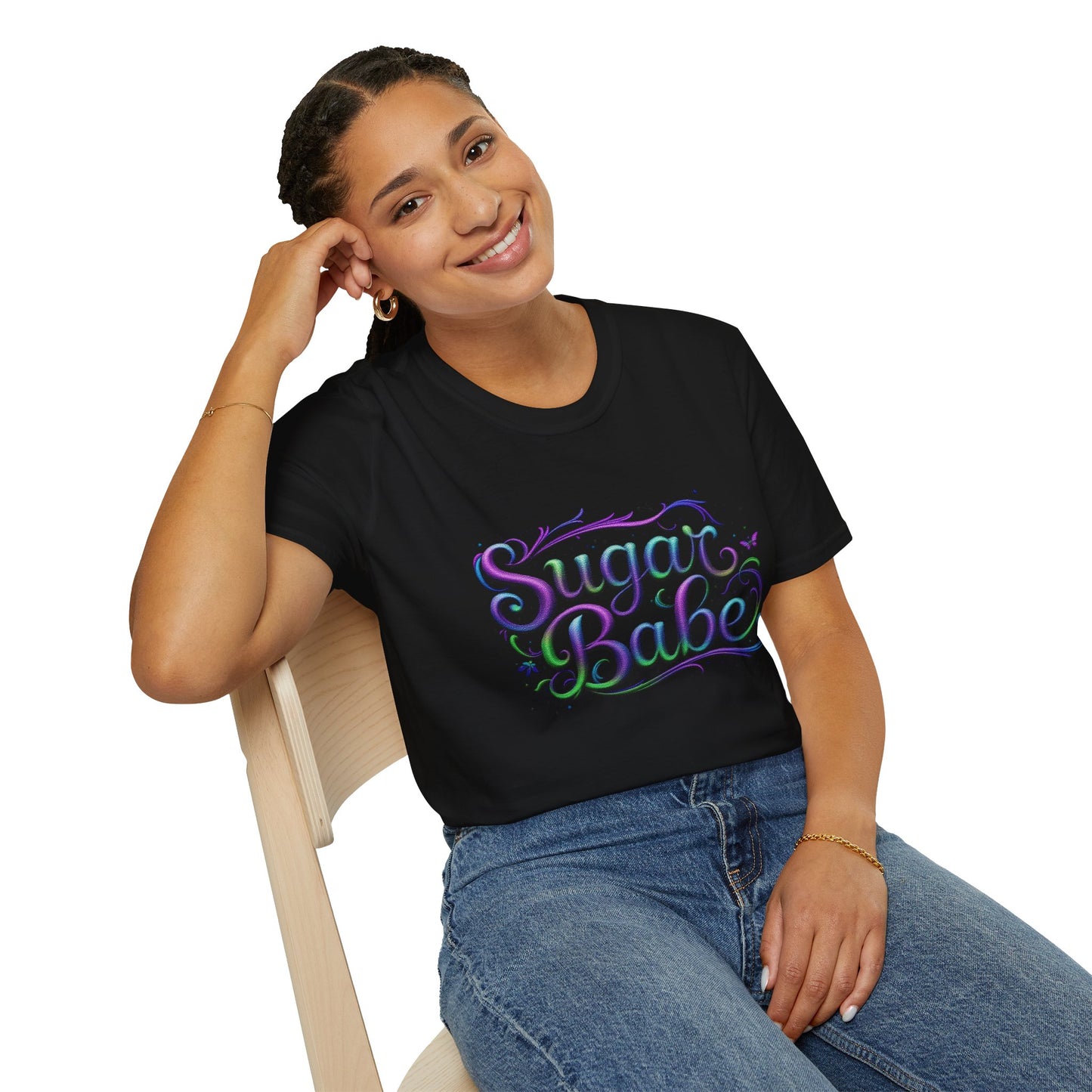 Sugar Babe Unisex Softstyle T-Shirt, Cute Graphic Tee, Casual Wear, Gift for Her, Spring Fashion, Trendy Top