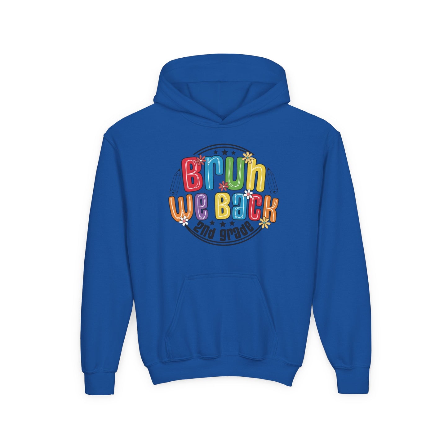Brightly Colored Youth Hoodie for Back to School, Grade Celebration, Fun Gift for Students, Cozy Sweatshirt