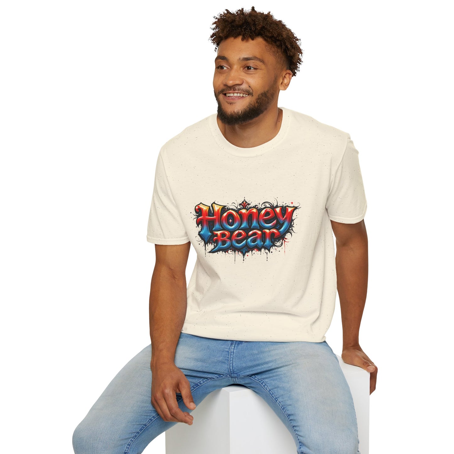 Honey Bear Graphic T-Shirt, Unisex Tee, Cool Casual Wear, Gift for Bear Lovers, Streetwear Style, Trendy Summer Top