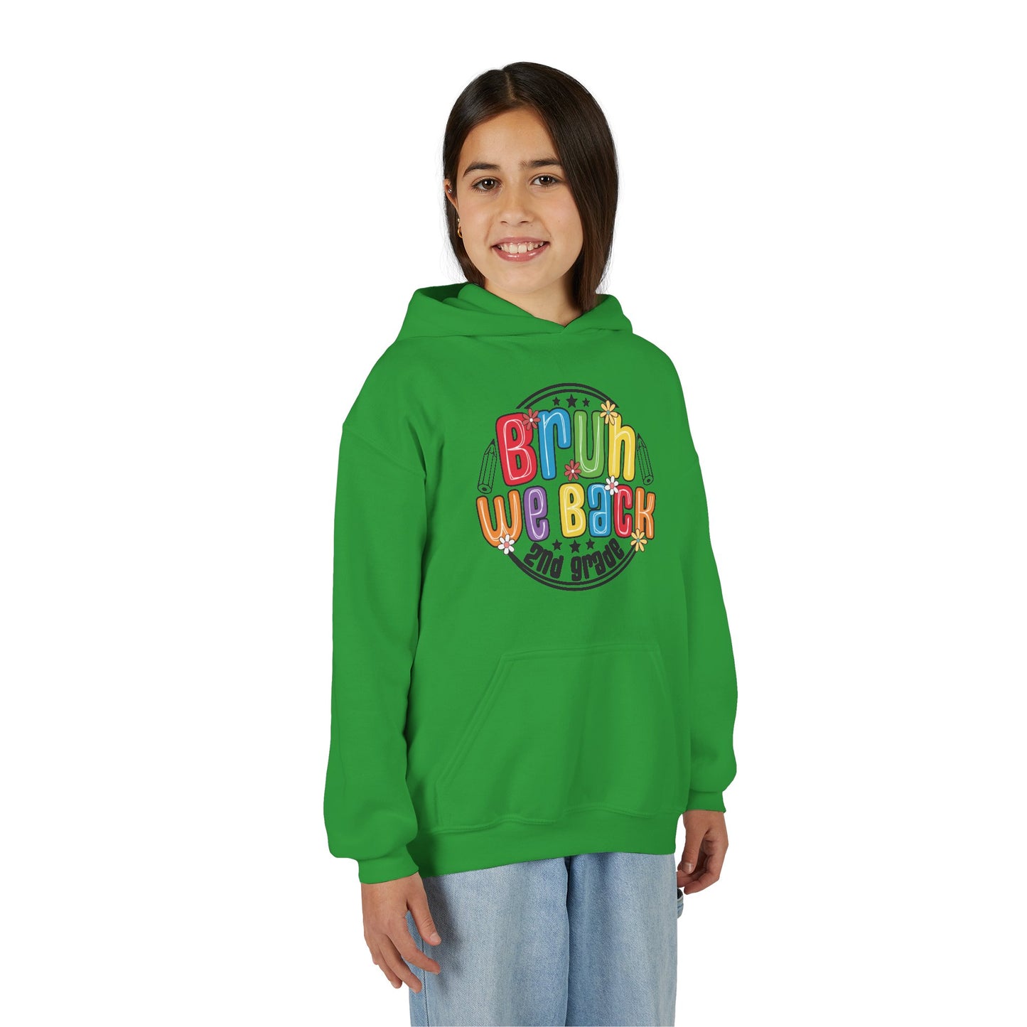 Brightly Colored Youth Hoodie for Back to School, Grade Celebration, Fun Gift for Students, Cozy Sweatshirt
