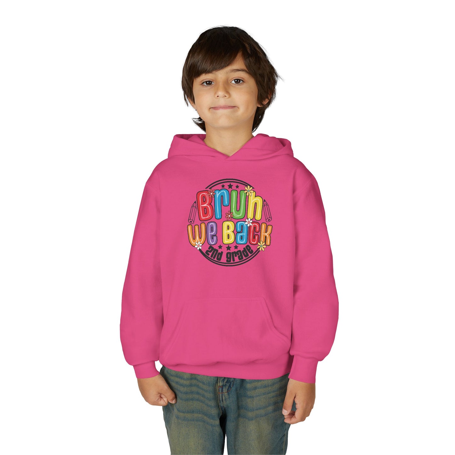 Brightly Colored Youth Hoodie for Back to School, Grade Celebration, Fun Gift for Students, Cozy Sweatshirt