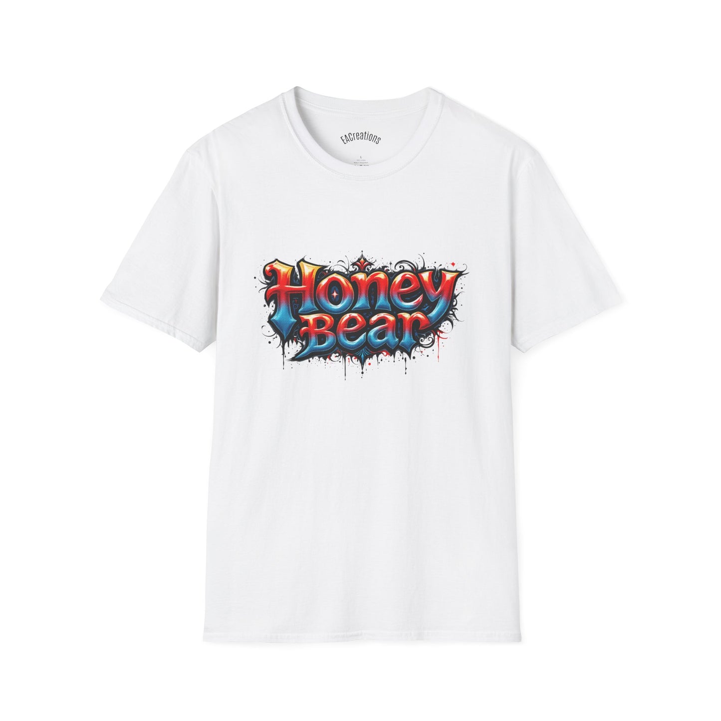 Honey Bear Graphic T-Shirt, Unisex Tee, Cool Casual Wear, Gift for Bear Lovers, Streetwear Style, Trendy Summer Top