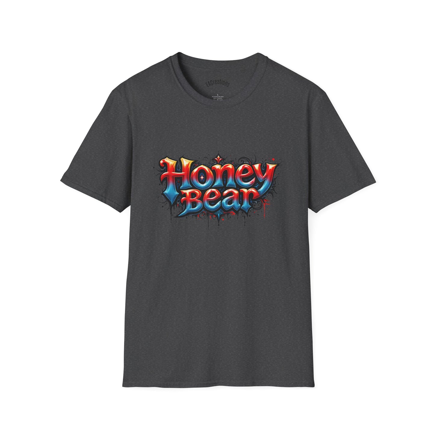 Honey Bear Graphic T-Shirt, Unisex Tee, Cool Casual Wear, Gift for Bear Lovers, Streetwear Style, Trendy Summer Top