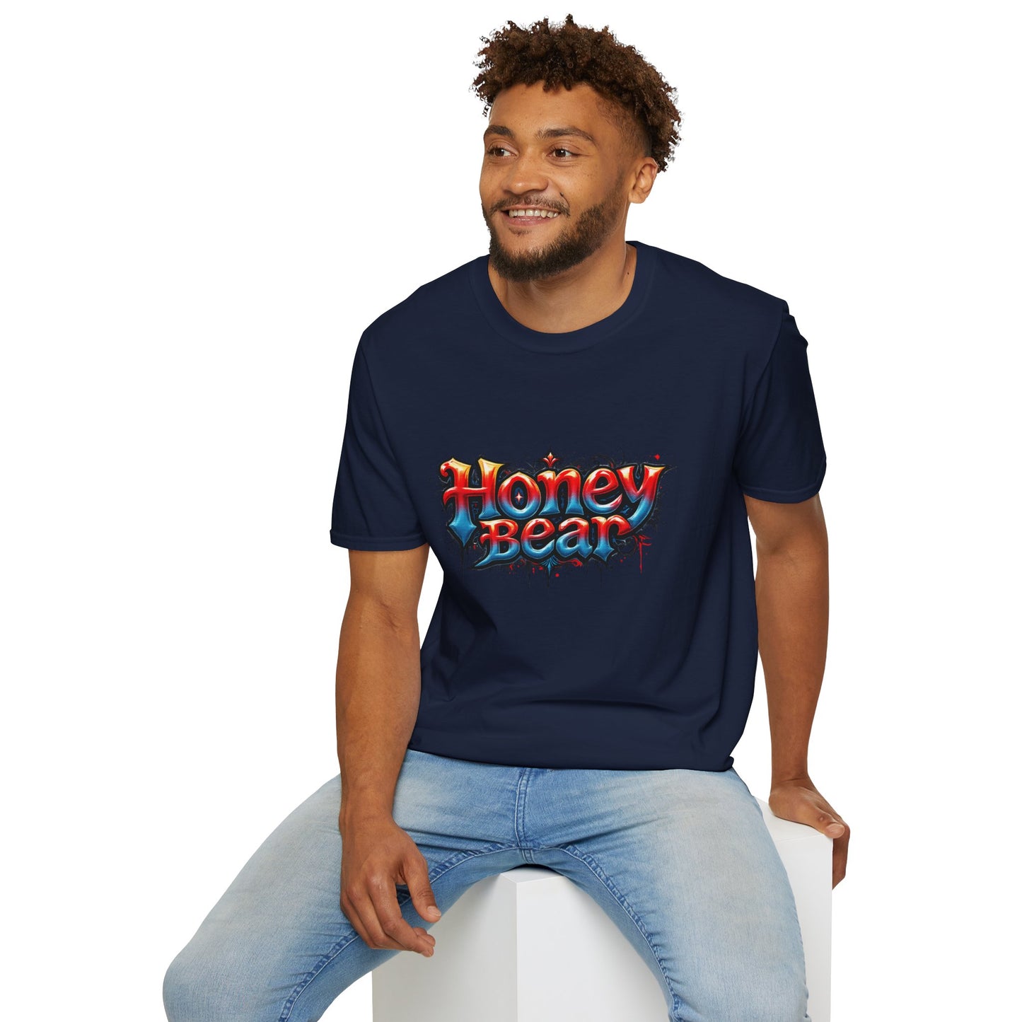 Honey Bear Graphic T-Shirt, Unisex Tee, Cool Casual Wear, Gift for Bear Lovers, Streetwear Style, Trendy Summer Top