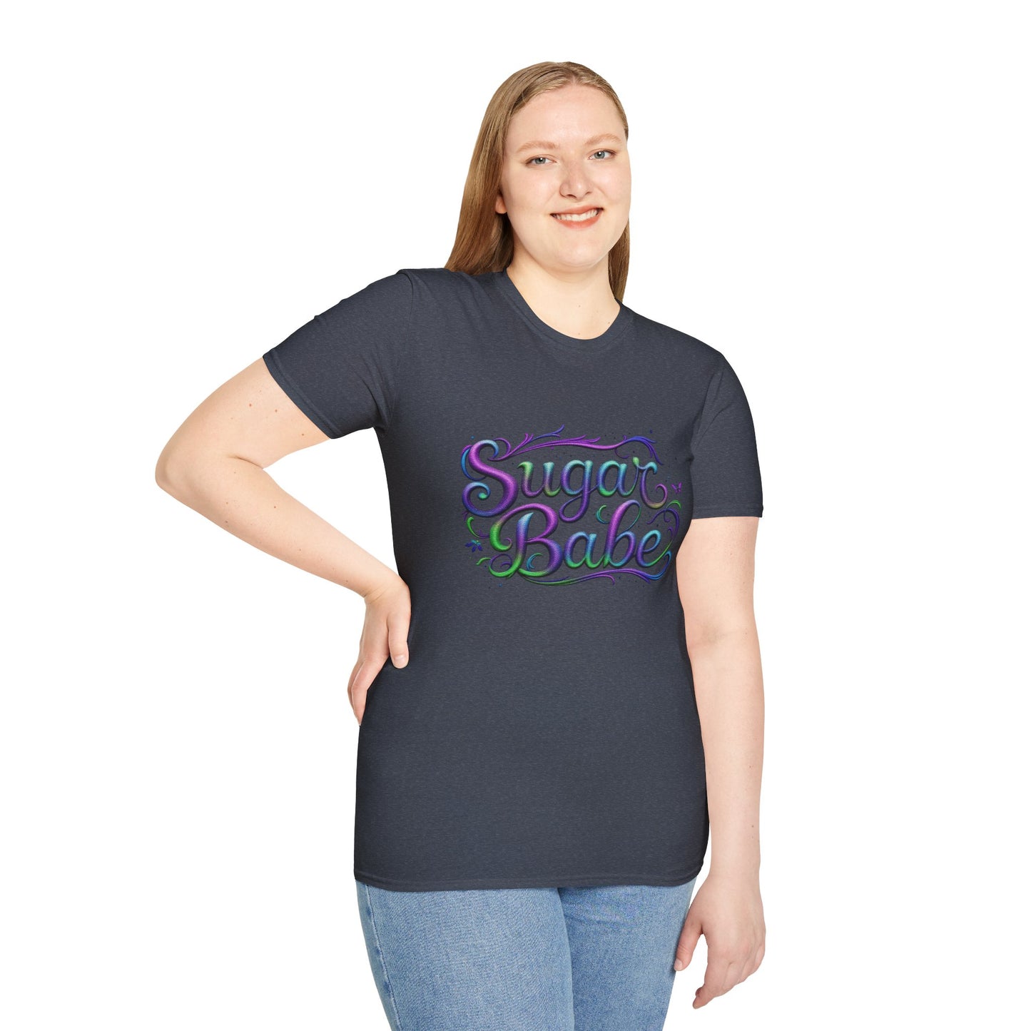 Sugar Babe Unisex Softstyle T-Shirt, Cute Graphic Tee, Casual Wear, Gift for Her, Spring Fashion, Trendy Top