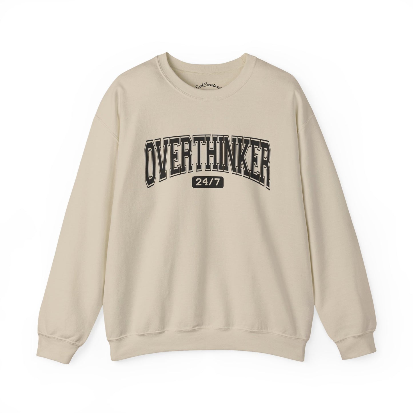 Oversized Overthinker Sweatshirt for Comfort Lovers, Casual Style, Great Gift for Thinkers, Cozy Crewneck for All Occasions