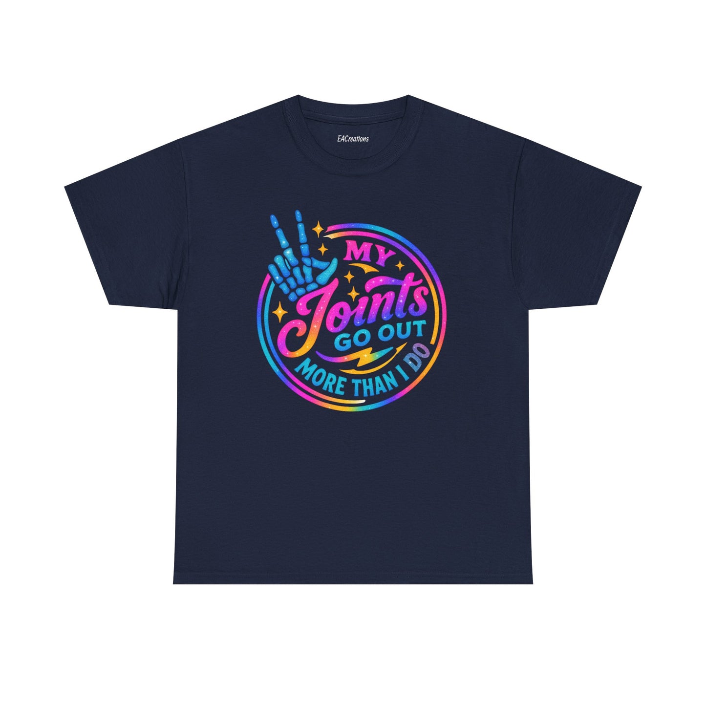 My Joints Go Out Unisex Heavy Cotton Tee, Humor Tee, Gift for Joint Pain Relief, Funny Tee for Seniors, Relaxed Fit, Wellness Gift