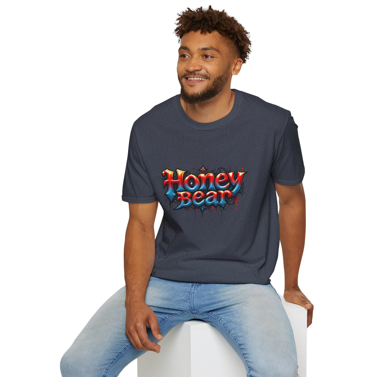 Honey Bear Graphic T-Shirt, Unisex Tee, Cool Casual Wear, Gift for Bear Lovers, Streetwear Style, Trendy Summer Top