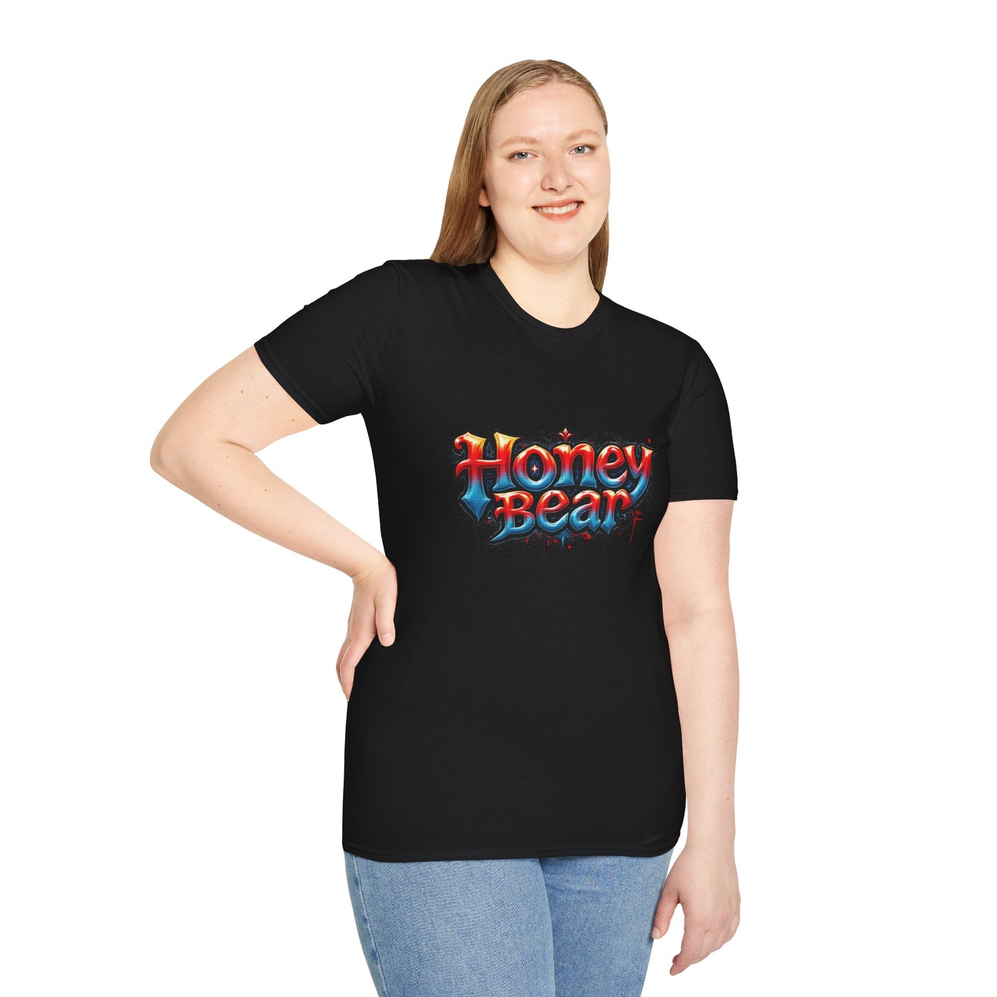 Honey Bear Graphic T-Shirt, Unisex Tee, Cool Casual Wear, Gift for Bear Lovers, Streetwear Style, Trendy Summer Top