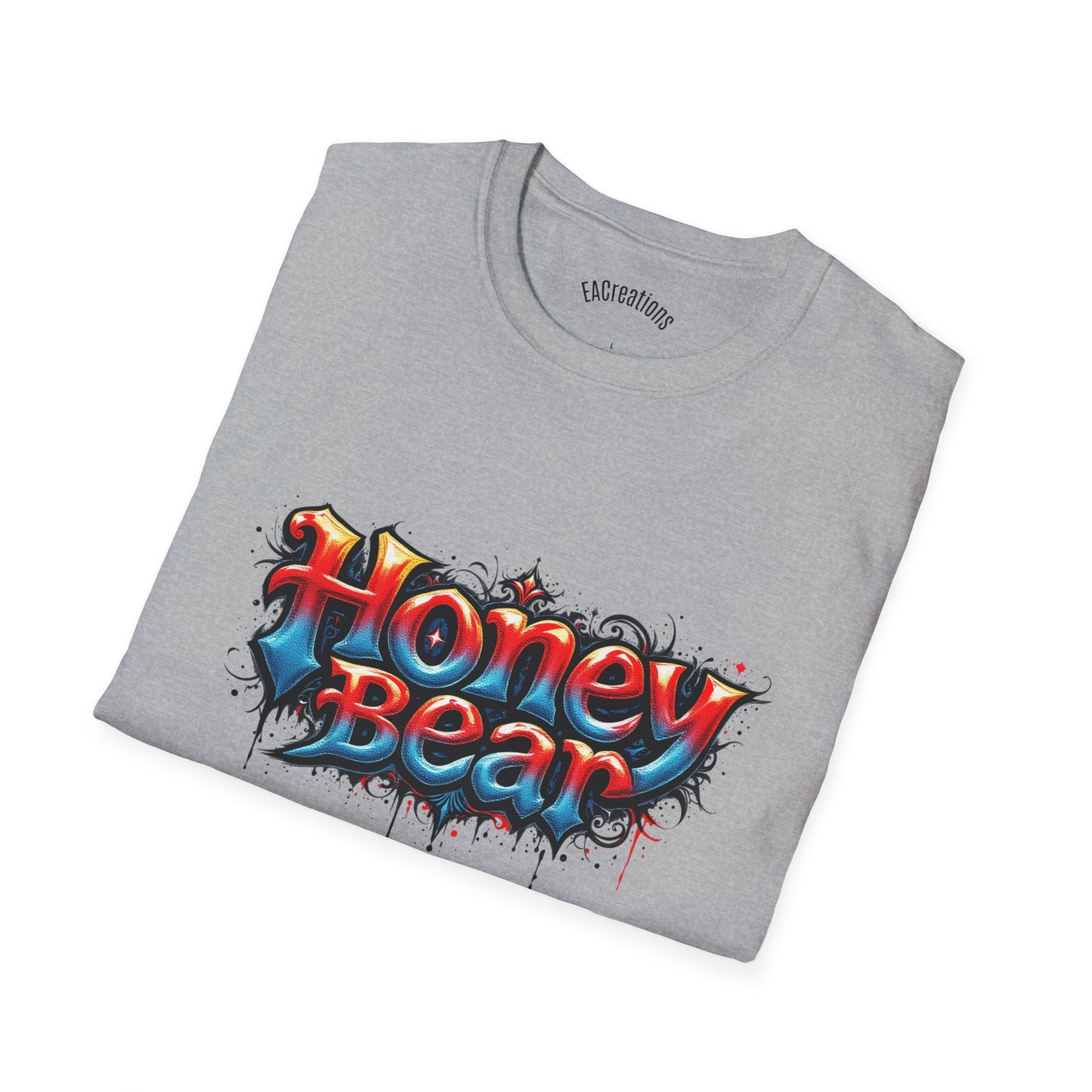 Honey Bear Graphic T-Shirt, Unisex Tee, Cool Casual Wear, Gift for Bear Lovers, Streetwear Style, Trendy Summer Top