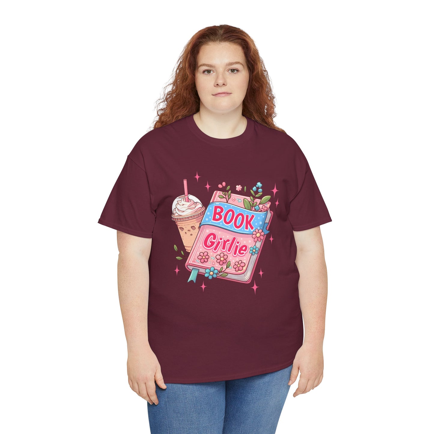 Cute Bookish Girlie Tee - Perfect for Readers, Gifts, Summer Fun, Book Club Shirts, Casual Wear