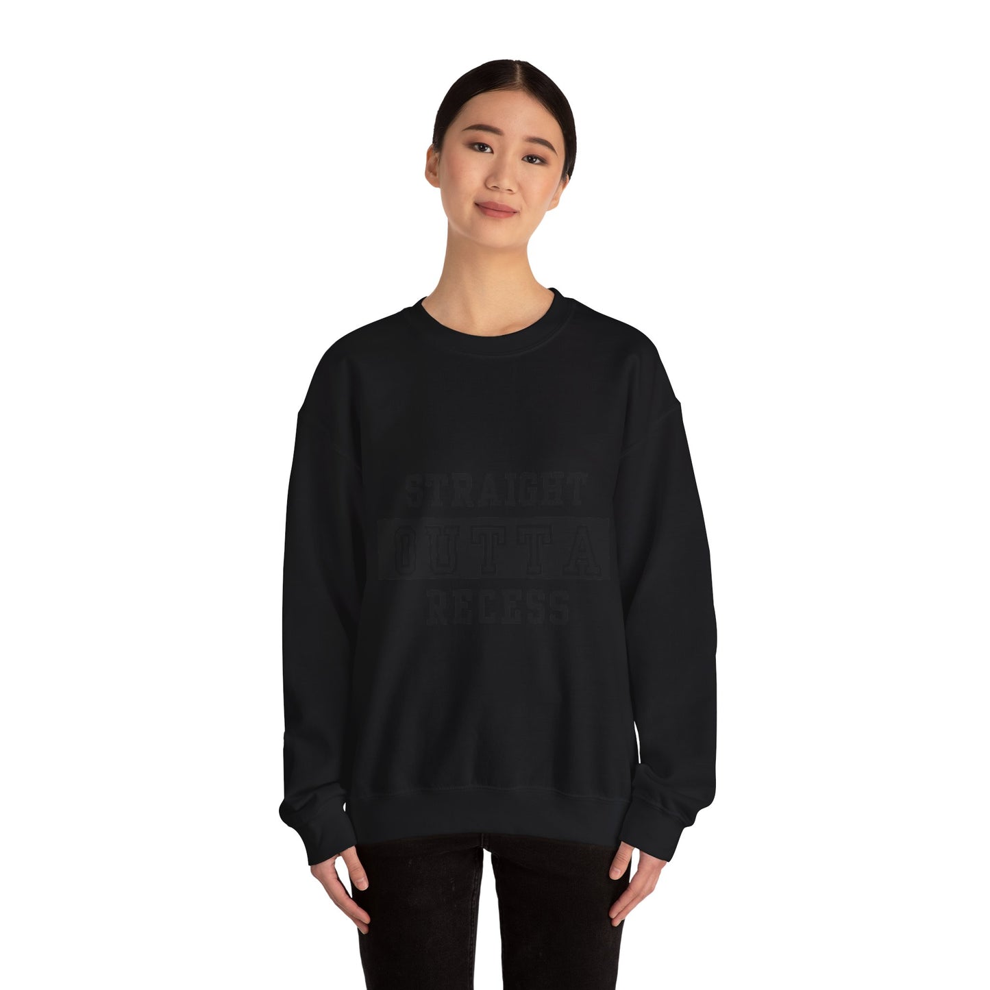 Straight Outta Recess, Comfy Crewneck, Perfect for Teachers, Students, Funny Gift Idea, Cozy Casual Wear, School Spirit