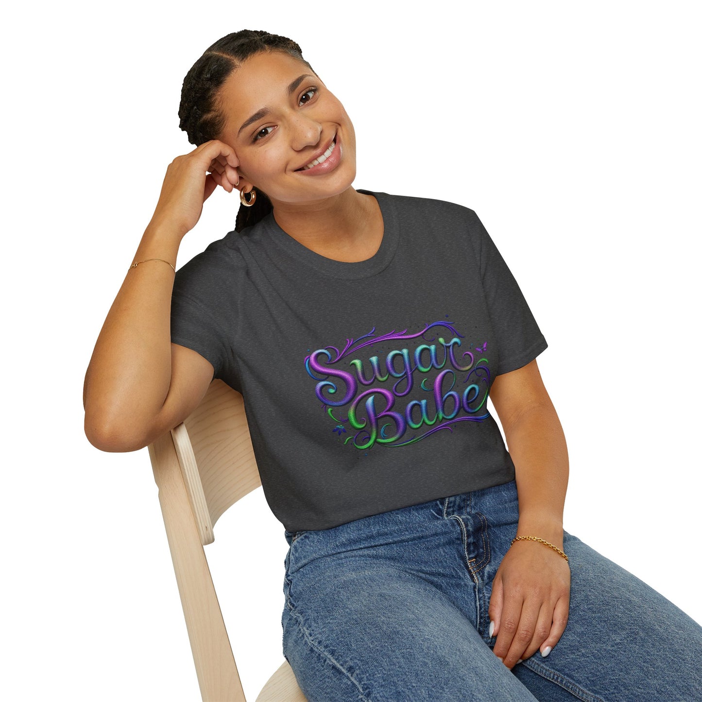 Sugar Babe Unisex Softstyle T-Shirt, Cute Graphic Tee, Casual Wear, Gift for Her, Spring Fashion, Trendy Top