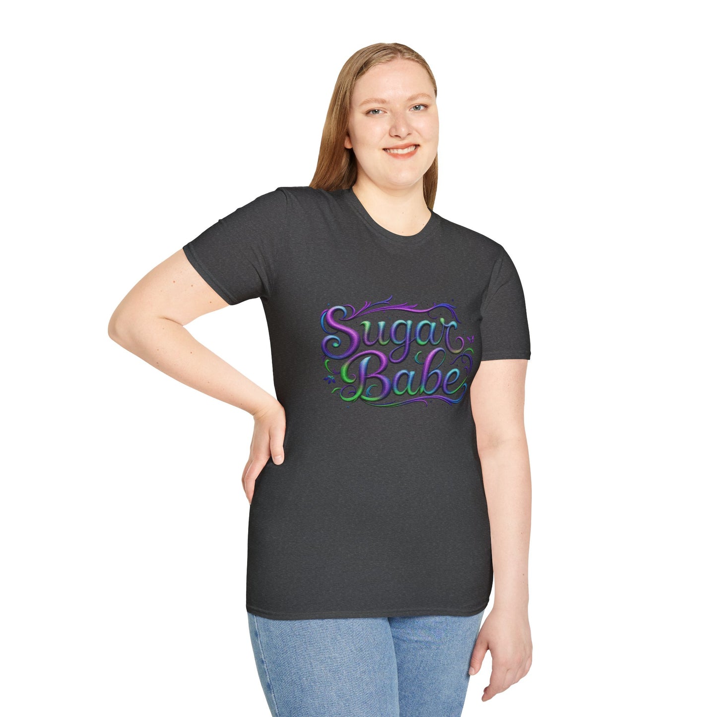 Sugar Babe Unisex Softstyle T-Shirt, Cute Graphic Tee, Casual Wear, Gift for Her, Spring Fashion, Trendy Top