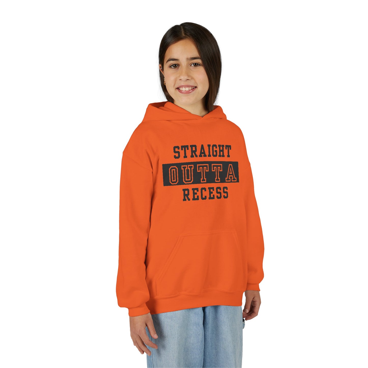 Straight Outta Recess Youth Recess Sweatshirt, Fun Kids Hoodies, Playful Gift for Sons and Daughters, Back to School Wear, Kid's Casual Outfit