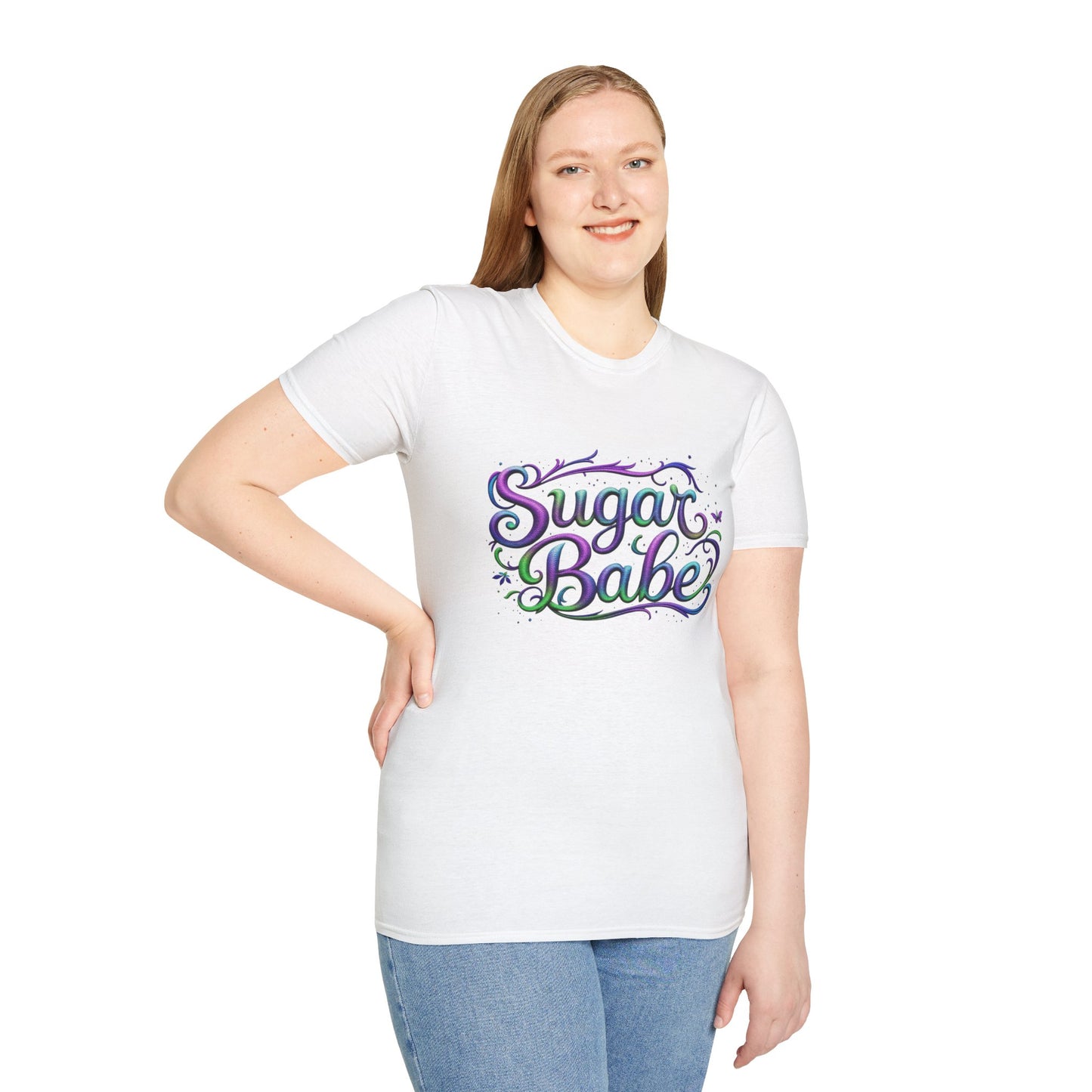 Sugar Babe Unisex Softstyle T-Shirt, Cute Graphic Tee, Casual Wear, Gift for Her, Spring Fashion, Trendy Top